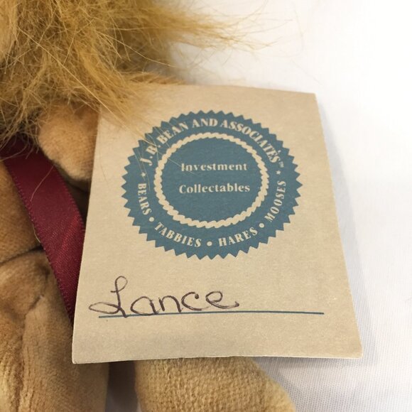 NWT Boyds Bears Lance Plush Lion Stuffed Animal Retired Squishy Full Of  Beads - Picture 7 of 9